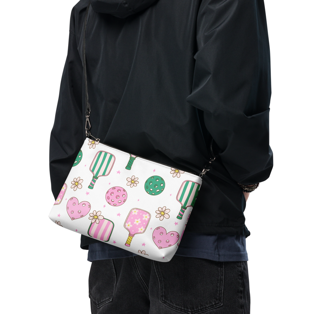 Boutique Pickleball Crossbody Purse by LOB-U Full-Size Bag (11” x 8” x 1.5”)