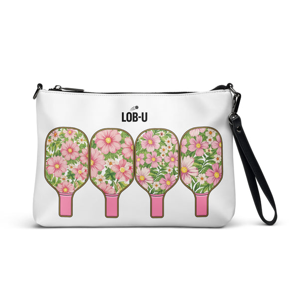 "DINKS & DAHLIAS" Pickleball Crossbody Purse (FULL SIZE, Faux Leather)