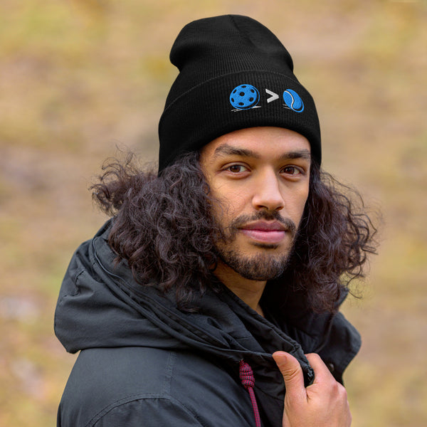 "PICKLEBALL > TENNIS" - Cuffed Pickleball Beanie