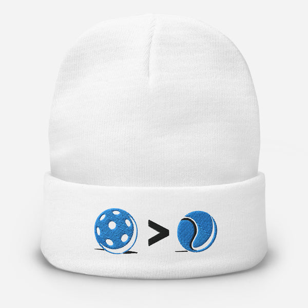 "PICKLEBALL > TENNIS" - Embroidered Pickleball Beanie