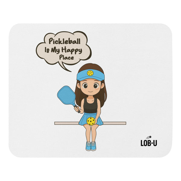"MY HAPPY PLACE" - Pickleball Mouse Pad