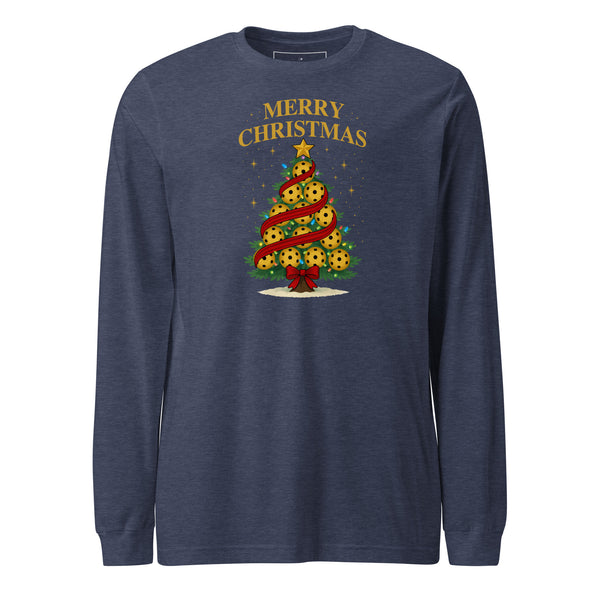 "MERRY CHRISTMAS" - Unisex Long Sleeve Pickleball Tee