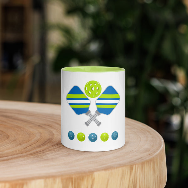 "PADDLES BATTLE" - Pickleball Mug With Color Inside