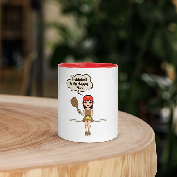 "MY HAPPY PLACE" (Asian) - Mug With Color Inside