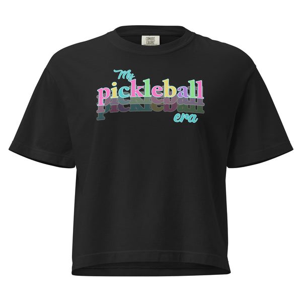 "MY PICKLEBALL ERA" (Multicolor) - Women’s Heavyweight Boxy Pickleball Tee