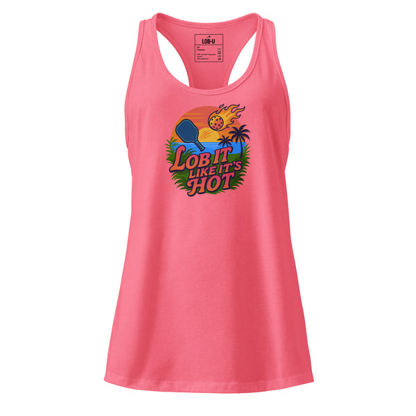 "LOB IT" - Women’s Fitted Racerback Pickleball Tank Top