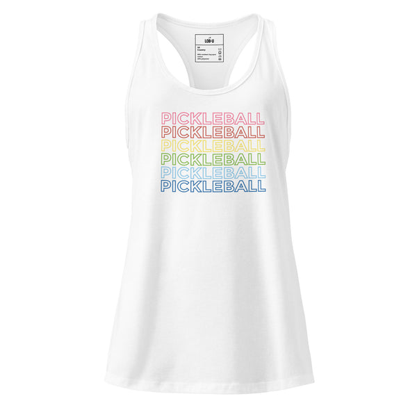 "PICKLEBALL" - Women’s Fitted Racerback Pickleball Tank Top