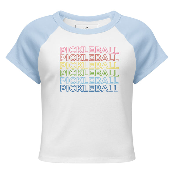 "PICKLEBALL" - Women’s Micro Rib Raglan Baby Pickleball Tee